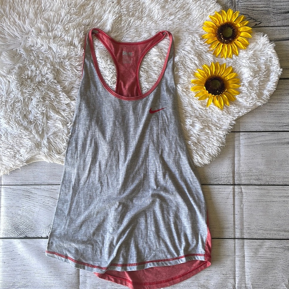 Nike Gray and Pink Tank Top